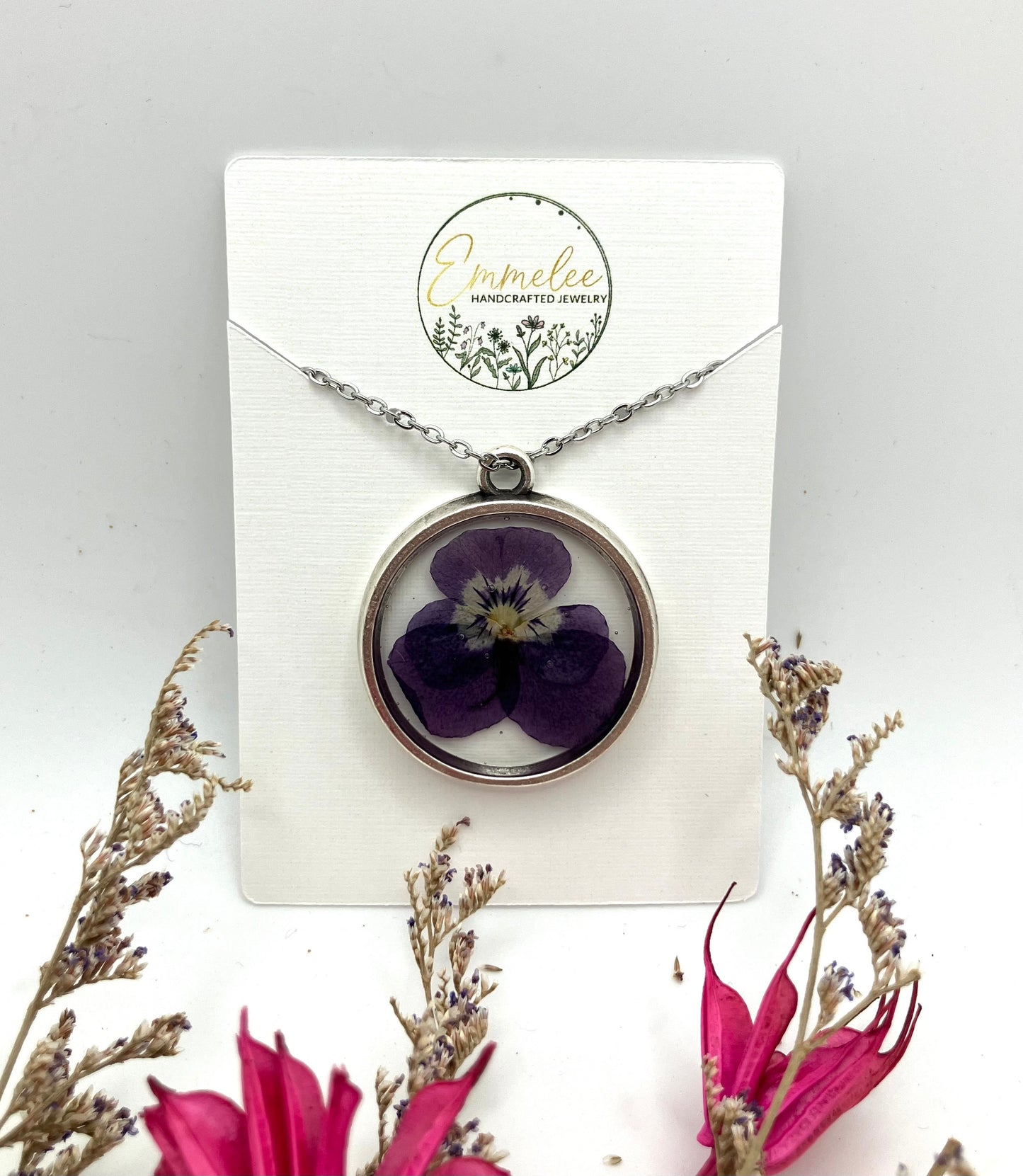 Pansy necklace